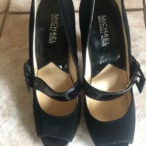 Suede platform pumps by Michael Michael Kors